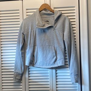 The North Face Cropped Asymmetrical Zip Sweatshirt
